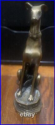 10 1/4 Whippet Greyhound Brass/Bronze Scupture Statue Vintage