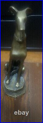 10 1/4 Whippet Greyhound Brass/Bronze Scupture Statue Vintage