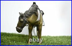10.5 Inches Hand Carved Bronze Brass Finish Horse Figurine Animal Art Statue