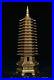 13.2 Old China Bronze Brass Fengshui Wenchang Tower Stupa Pagoda Sculpture