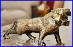 14 Lion Shape Unique Gold Style Handmade Brass Figure Statue Decoration Gift