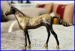 17 Horse Shape Unique Gold Style Handmade Brass Figure Statue Decoration Gift