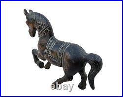 1900's Old Vintage Antique Bronze / Brass Fine Engraved Horse Statue / Figure