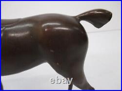 2 Vtg Weidlich Bros #2280 Bronze Brass Metal Horse Figurine Statue Sculptures