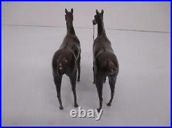 2 Vtg Weidlich Bros #2280 Bronze Brass Metal Horse Figurine Statue Sculptures