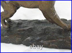 5.5 Lb Solid Bronze/Brass Lion/Lioness Art Statue Sculpture