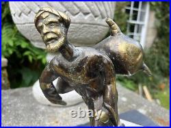 A Brass Vintage Statue of a Middle Eastern Man on a Marble Base 26cm x 16cm