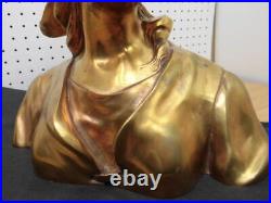 A. Gori Bronze Statue Weight 10.8Kg Western Brass Female Bust Design Figurine Ant
