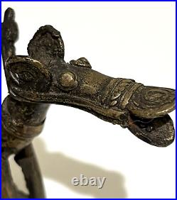 Antique African handmade decorative Brass Bronze 2 Statue Figurine women and men