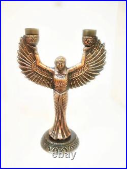 Antique Brass & Bronze Collectibles Statues Angel Figurine 12 Inch Candle Stand