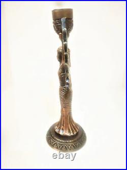 Antique Brass & Bronze Collectibles Statues Angel Figurine 12 Inch Candle Stand