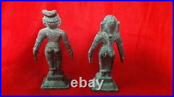 Antique Brass Bronze Hindu Deity God Pair Statue Figurine Idol Sculpture b22