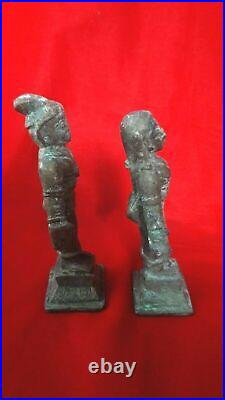 Antique Brass Bronze Hindu Deity God Pair Statue Figurine Idol Sculpture b22