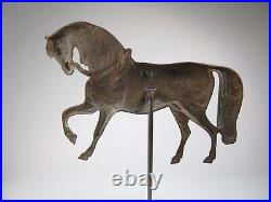 Antique Bronze or Brass Arabian Horse Weathervane Folk Art Statue Sculpture