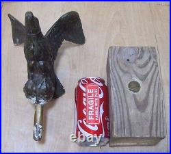 Antique Cast Bronze Brass Eagle Decorative Art Statue Old Architectural Hardware