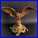 Antique Eagle Statue Bird Bronze Brass Ancient Decorated Open Wings Sculpture