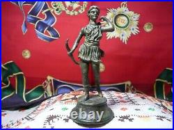 Antique Hot Cast Bronze/Brass Artemis Diana-Greek/Roman Goddess of Hunt, Statue