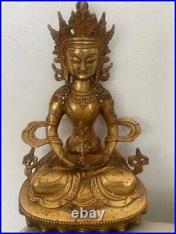 Antique Meditating Buddha Statue Crafts Buddhism Sculpture Collection Buddhist
