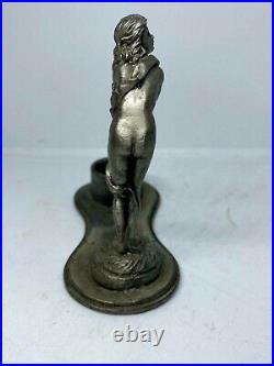 Antique Unique Vintage Bronze Brass Sculpture Statue Figure Nude Girl Art Decor