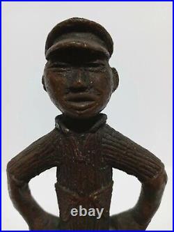 Antique Vintage Bronze Brass Asian Man Military Officer Sculpted Figure 8