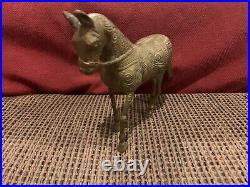Asian Bronze Brass metal standing horse animal statue sculpture