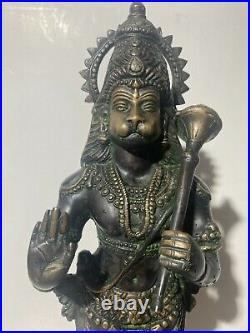 Asian bronze brass Hanuman figure statue monkey man God Hindu Hinduism Shiva