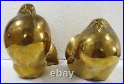 Barbara Hepworth Signed Pair of Modernist Art Brass over Bronze Dove Sculptures