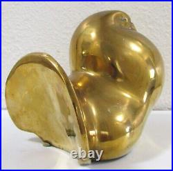 Barbara Hepworth Signed Pair of Modernist Art Brass over Bronze Dove Sculptures