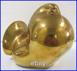 Barbara Hepworth Signed Pair of Modernist Art Brass over Bronze Dove Sculptures