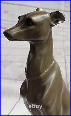 Barye RARE bronze brass Greyhound Whippet Dog statue unique vintage sculpture