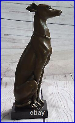 Barye RARE bronze brass Greyhound Whippet Dog statue unique vintage sculpture NR
