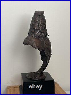 Bernard Kim Bronze Brass Bust Eagle Figure Statue Art Kim B Sculpture, NICE