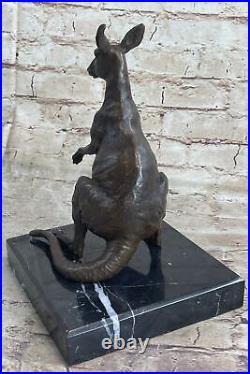 Brass Australian Animal Sculpture Mother Kangaroo With Baby Vintage Statue Deal