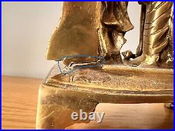 Brass Hand carved Lord Ram Darbar statue Rama Laxman Sita & Hanuman Figurine