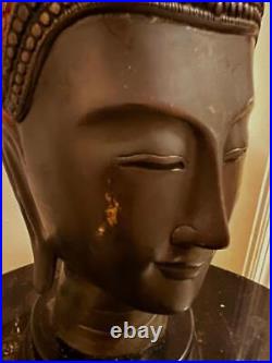 Brass or Bronze Thai Thailand Buddha Buddhism Statue Religious Bust Sculpture