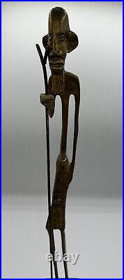 Bronze Brass Statue 17 Tall In style Of Alberto Giacometti Elongated Man