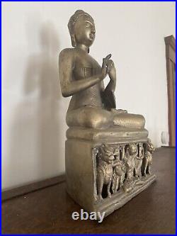 Bronze Buddha Statue Tibetan Antique Chinese Nepal Large Sculpture Brass Foo Dog