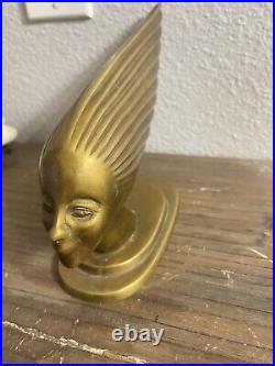 Bronze/brass Art Deco Flying Lady Bust Statue Car Mascot
