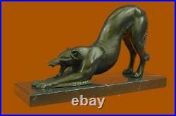 Carvin RARE bronze brass Greyhound Whippet Dog statue unique vintage sculpture