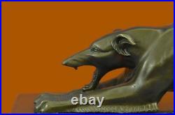 Carvin bronze brass Greyhound Whippet Dog statue unique vintage sculpture Sale