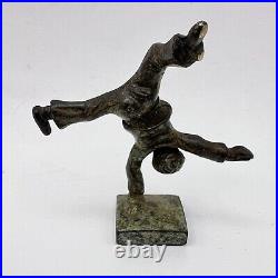 Dusseldorf Vintage Miniature Bronze Brass Figure Statue Acrobat Souvenir Germany