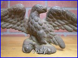 Eagle Antique Paperweight Decorative Art Statue Bronze Brass Old Detailed Bird