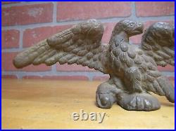 Eagle Antique Paperweight Decorative Art Statue Bronze Brass Old Detailed Bird