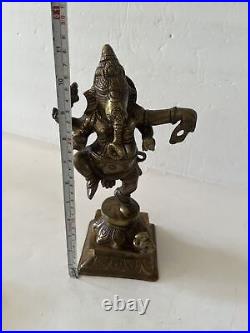 Elephant Rat Ganesh Ganesa Ganesha Ganapati Heavy Bronze Brass Statue 11.5 T