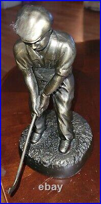 Golfer Bronze. Brass Statue Figure Sculpture Puttting Golfer 8 Vintage