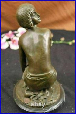 Handmade Victorian/Nouveau Brass/Copper/Bronze Nude Nymph/Pixie Figurine Sale