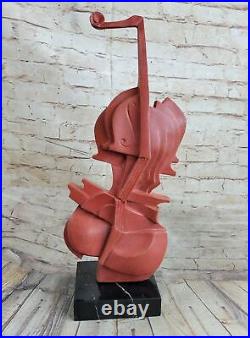 Heavy Brass Bronze Metal Cello Music Figure Figurine Statue Ornament By Dali Art