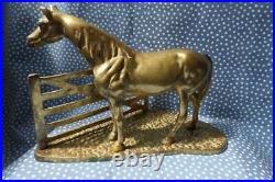 Heavy Near Hedge Bronze Brass Statue Figurine Horse Sculpture Metal Home Decor