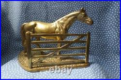 Heavy Near Hedge Bronze Brass Statue Figurine Horse Sculpture Metal Home Decor