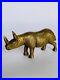 Heavy Vintage Bronze Brass Figure Statue Animal Rhinoceros